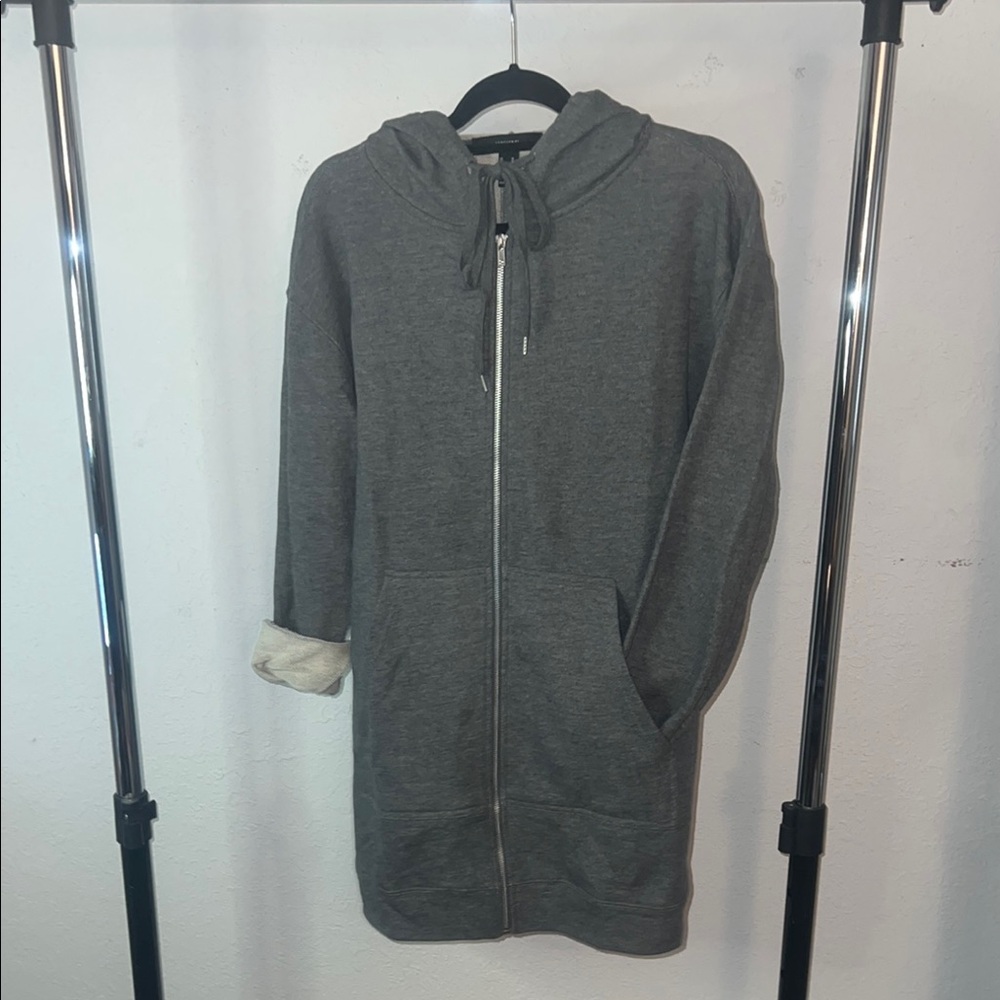 Forever 21 Gray Zip-Up Hoodie Jacket